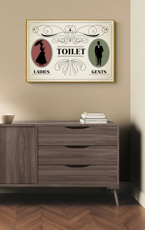 affiche vintage pour salle de bain