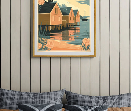 affiche arcachon vintage