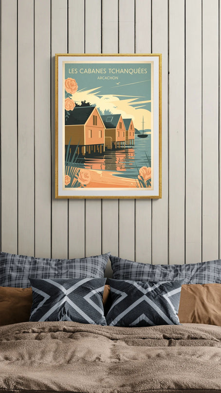 affiche arcachon vintage