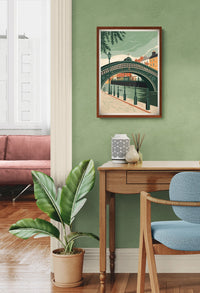 Affiche Pont du Rialto style Art déco Venise