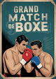 Affiche Grand Match de Boxe combat rétro