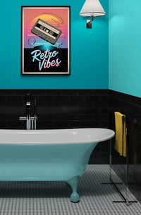Affiche cassette audio rétro années 1980 Retro Vibes