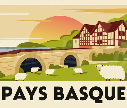 affiche touristique vintage Pays Basque