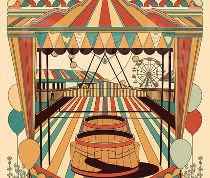 Affiche jeux forains vintage