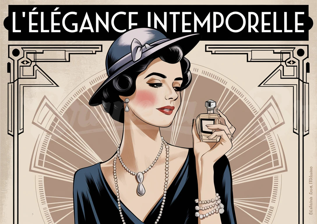 Affiche vintage accessoires de mode anciens