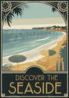Affiche décoration bord de mer Art Déco années 1930