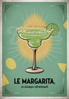 Affiche margarita rétro années 1950 style art déco