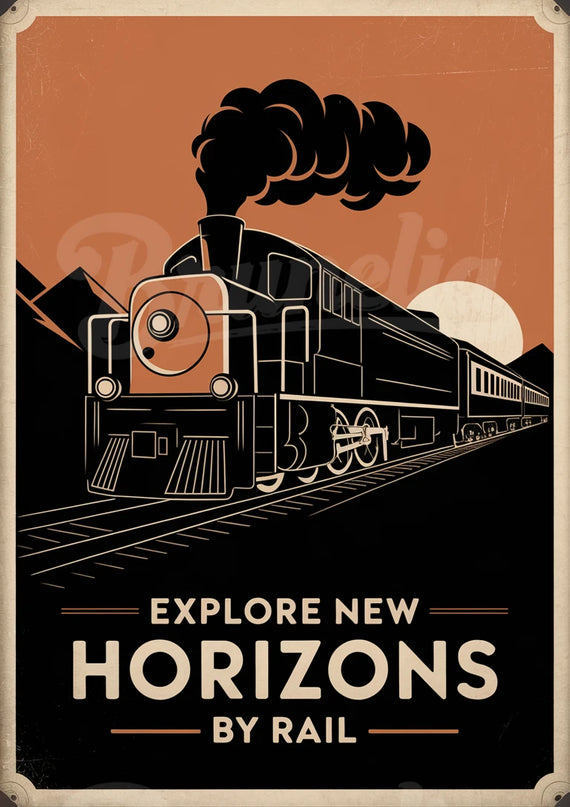 affiche vintage train 2