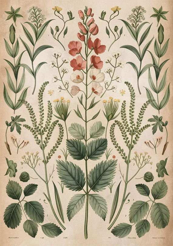 affiche vintage plante