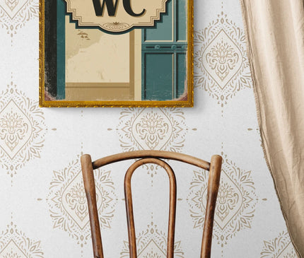 affiche porte WC vintage