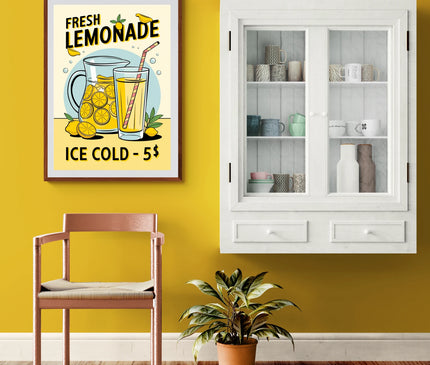 Affiche limonade fraîche vintage
