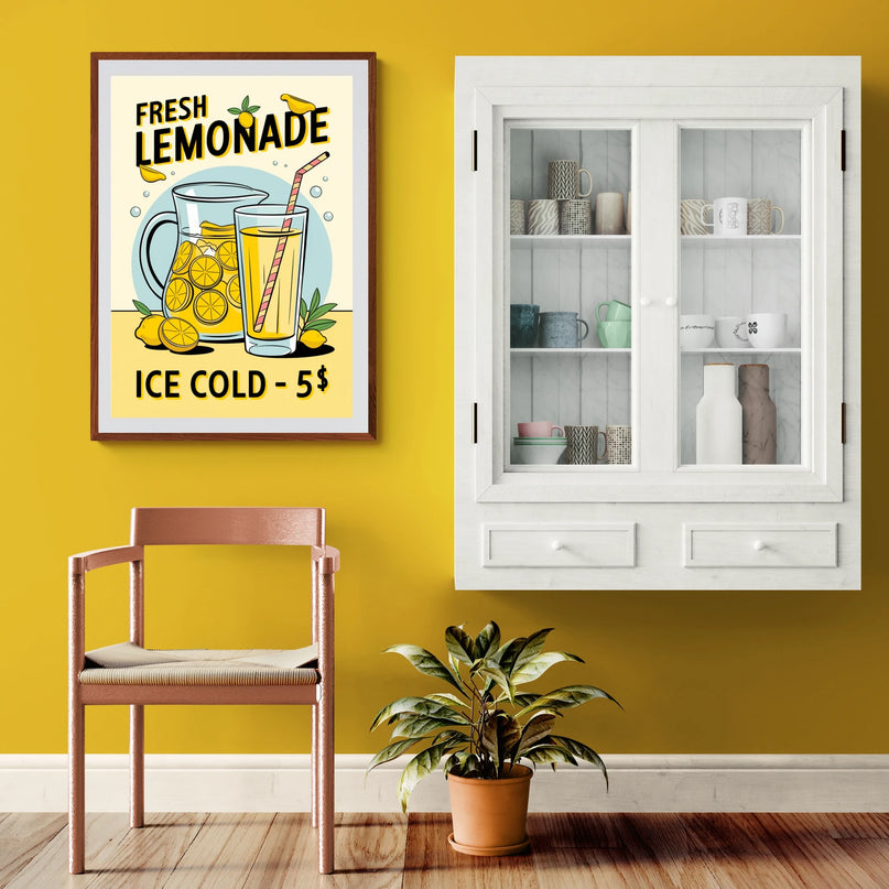 Affiche limonade fraîche vintage