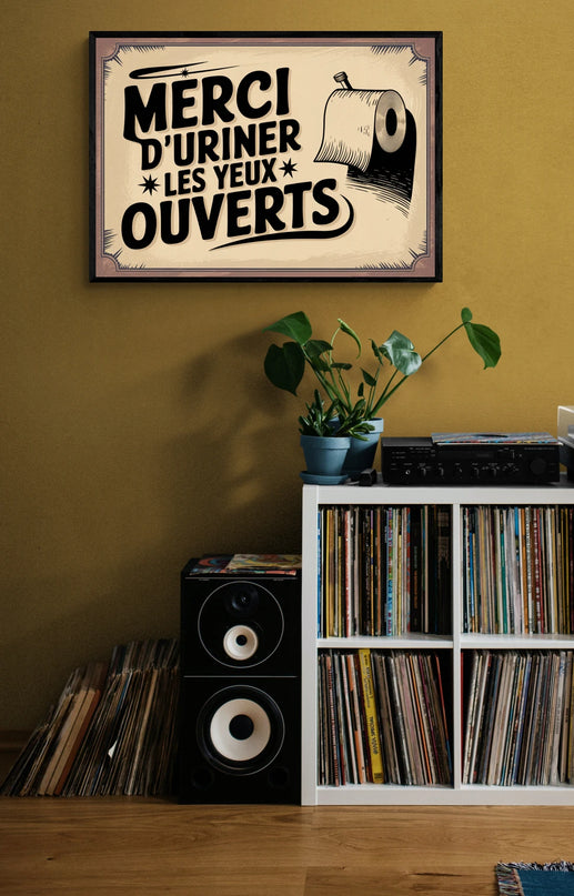 affiche vintage wc