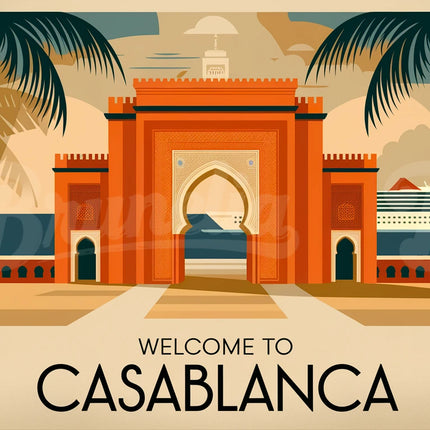 affiche casablanca vintage