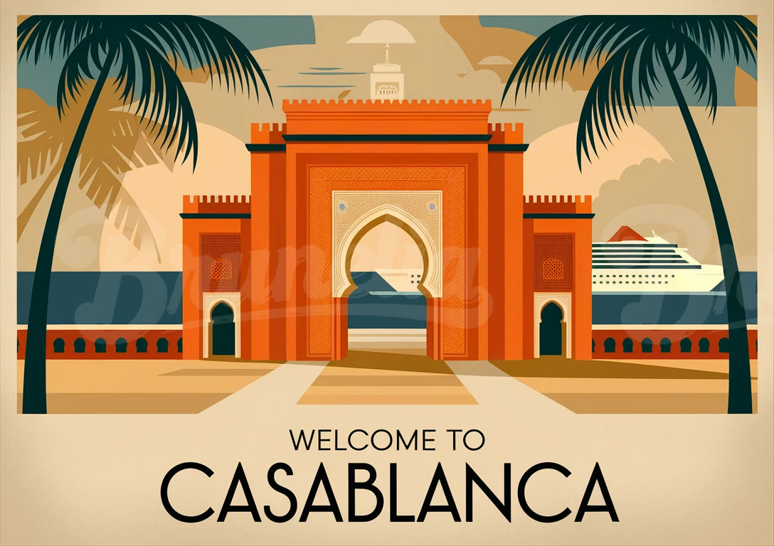affiche casablanca vintage