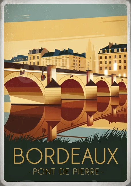 affiche vintage bordeaux