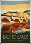 Affiche Pont de Pierre Bordeaux style Art déco