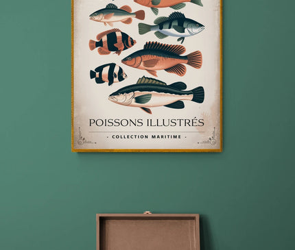 Affiche vintage poissonnerie