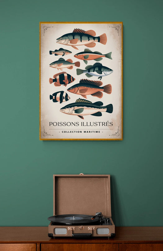 Affiche vintage poissonnerie