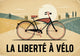 Affiche Liberté à Vélo Style Art Déco Rétro