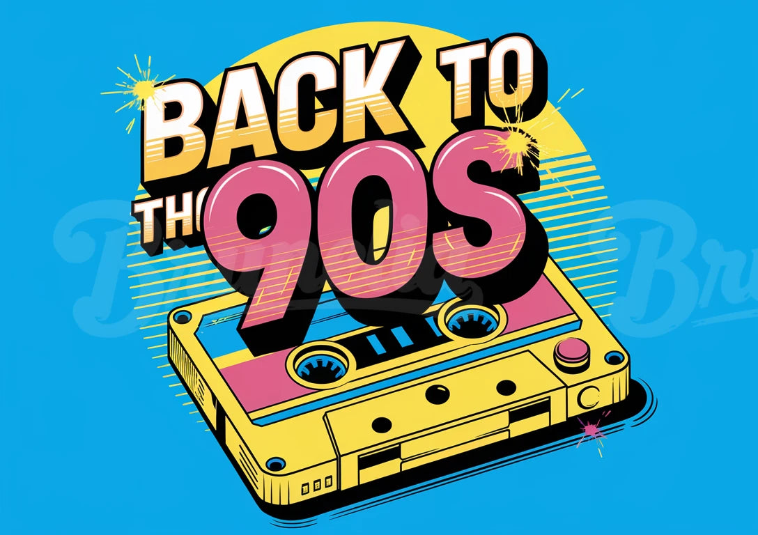 Affiche vintage lecteur cassette portable