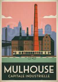 Affiche Mulhouse capitale industrielle 1930
