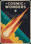 Affiche Comète cosmique rétro futuriste années 1950