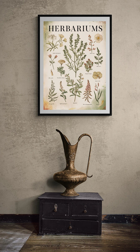 affiche herbier vintage
