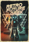 Affiche Robot Rétro Futuriste Années 80 Geek