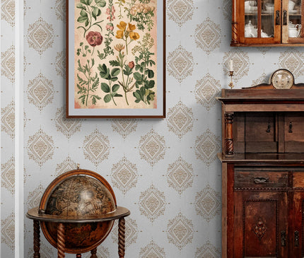 Affiche fleurs méditerranéennes rétro