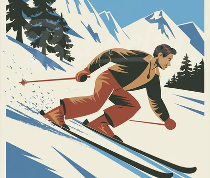 affiche de ski vintage