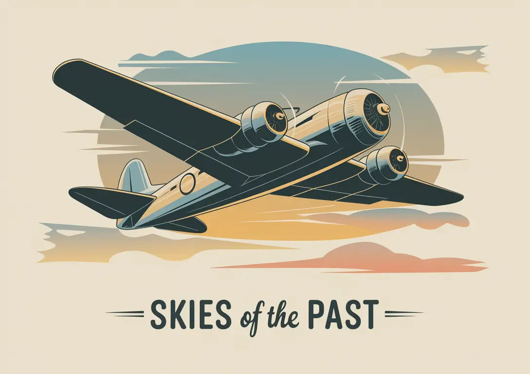 affiche avion vintage