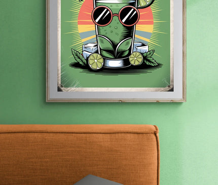 Affiche vintage mojito revisité