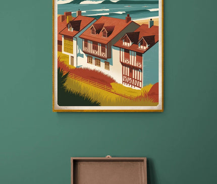 affiche vintage cote basque