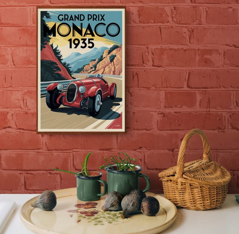 affiche vintage automobile