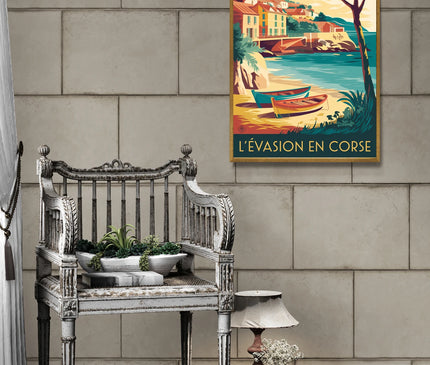 affiche retro corse