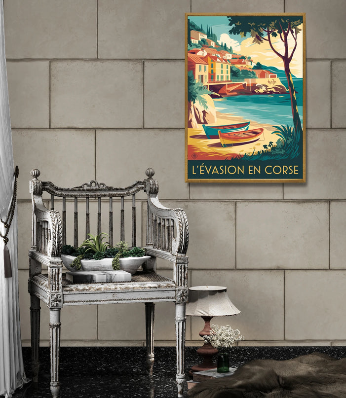 affiche retro corse