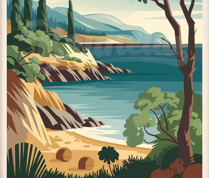 affiche corse style vintage