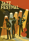 Affiche Festival trompette saxo contrebasse spots Jazz