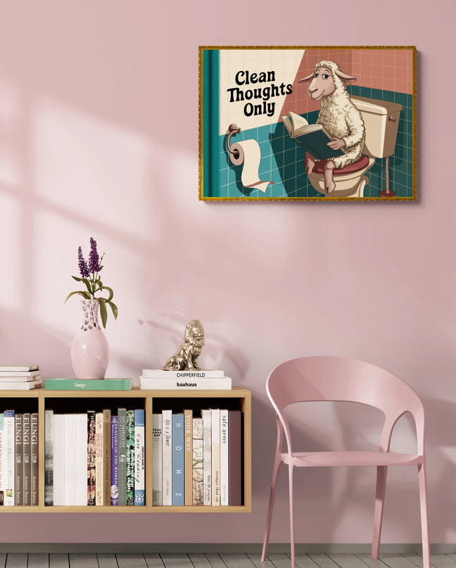 affiche ambiance rétro salle d’eau