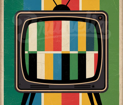 Affiche vintage écran de test TV