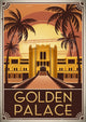 Affiche Golden Palace architecture Art déco tropical