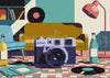 Affiche appareil photo argentique style rétro années 70