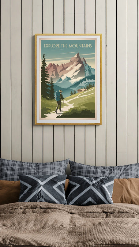affiche randonnée vintage