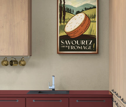 Affiche publicité fromage vintage