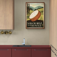 Affiche Savourez l'Art du Fromage vintage 1930s