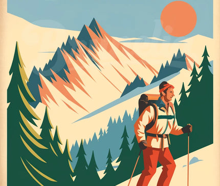 affiche pyrénées vintage
