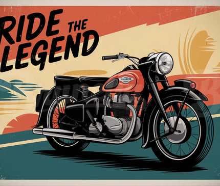 affiche vintage moto