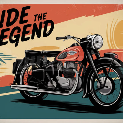 affiche vintage moto