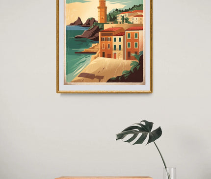affiche vintage ajaccio copie